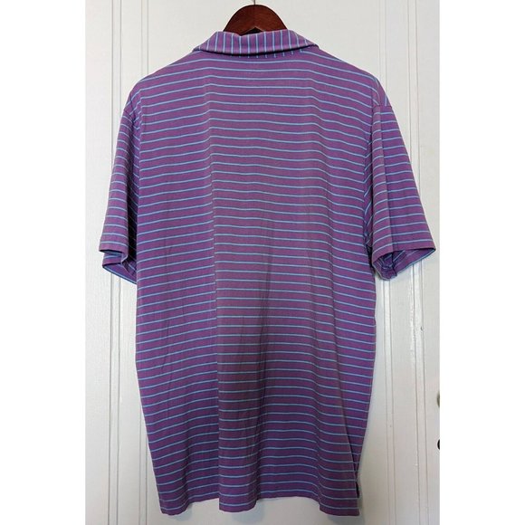 PETER MILLAR Size Large SEASIDE WASH Polo Shirt Purple / Blue Mens Cotton Blend - Picture 2 of 4
